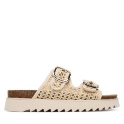 Klapki Tamaris. Białe klapki damskie Tamaris, bez wzorów, bez obcasa. Za 329.99 zł.