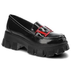Czarne Półbuty Venezia Wygodne Skórzane Buty. Czarne półbuty damskie Venezia, bez wzorów, ze skóry, eleganckie, bez obcasa, na platformie. Za 269.00 zł.