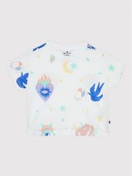 Champion T-Shirt All-Over Colourful Print 404400 Biały Custom Fit. Białe koszulki dziewczęce CHAMPION, bez wzorów, z bawełny, bez ramiączek. Za 89.99 zł.