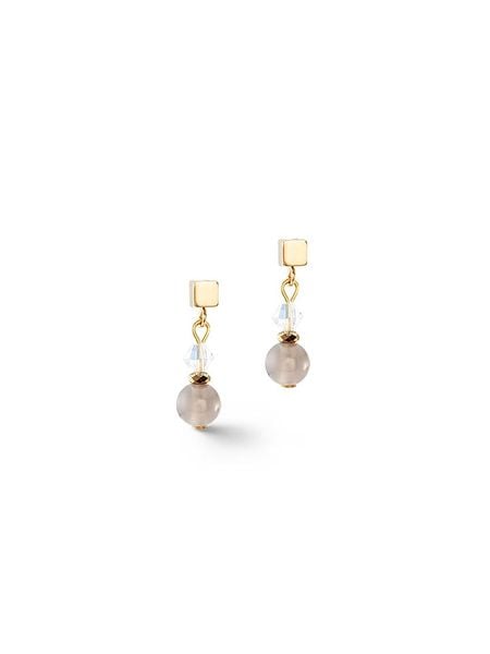 COEUR DE LION Kolczyki-wkrętki z kryształami Swarovski rozmiar: onesize. Szare kolczyki damskie COEUR DE LION, z agatem, ze stali. Za 209.33 zł.