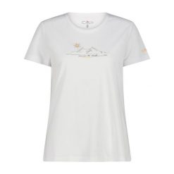 Koszulka damska turystyczna CMP 38T6656. Białe bluzki damskie CMP, xs, bez wzorów, bez kołnierzyka. Za 159.00 zł.