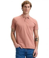 MESKA KOSZULKA LEE PIQUE POLO SEPIA 112376515. Brązowe koszulki polo męskie Lee, xl, bez wzorów, bez ramiączek. Za 99.99 zł.