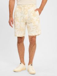 Calvin Klein Bermudy z zawartością lnu Mężczyźni len beżowy, 34. Brązowe szorty męskie CALVIN KLEIN, bez wzorów, ze lnu. Za 229.95 zł.