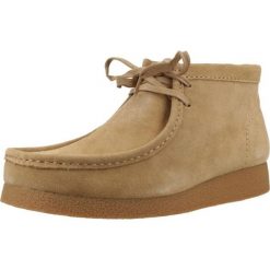 Buty CLARKS WALLABEE EVOBT Jasnobrązowy. Brązowe buty trekkingowe męskie Clarks, z tkaniny, bez zapięcia, trekkingowe. Za 419.99 zł.