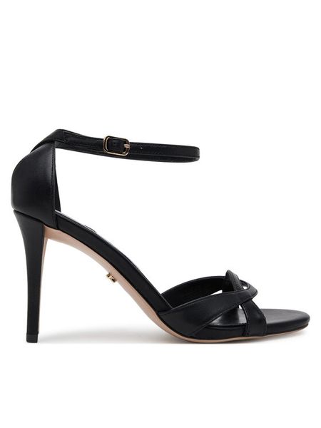 Gino Rossi Sandały NADI-2. Czarny. Czarne sandały damskie Gino Rossi, bez wzorów, ze skóry, bez obcasa, na szpilce. Za 329.99 zł.