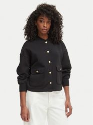 Tommy Hilfiger Bluza WW0WW48730 Czarny Relaxed Fit. Czarne bluzy bez kaptura damskie Tommy Hilfiger, xl, z bawełny. Za 699.99 zł.