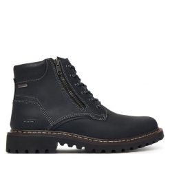 Trapery Josef Seibel. Czarne buty zimowe męskie Josef Seibel, bez zapięcia. Za 539.99 zł.