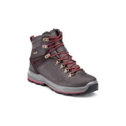 Buty trekkingowe wysokie TREK 500 damskie. Brązowe obuwie trekkingowe damskie QUECHUA. Za 399.99 zł.