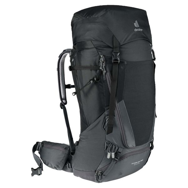 Plecak trekkingowy Deuter Futura Air Trek 55 + 10 SL damski - black. Czarne plecaki damskie Deuter, bez wzorów, z materiału, klasyczne. Za 1,139.00 zł.