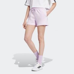 Spodenki fitness damskie ADIDAS. Fioletowe spodenki sportowe damskie Adidas, l, z bawełny, na fitness i siłownię. W wyprzedaży za 99.99 zł.