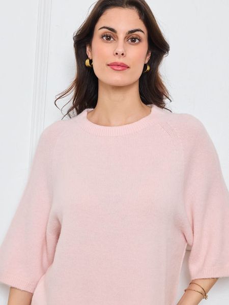 CXL by Christian Lacroix Sweter w kolorze jasnoróżowym rozmiar: onesize. Różowe swetry klasyczne damskie CXL by Christian Lacroix, bez kołnierzyka. Za 239.29 zł.