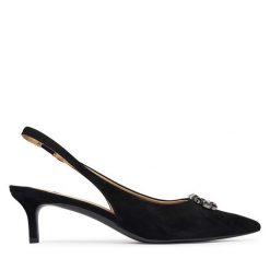 Czółenka LAUREN RALPH LAUREN. Czarne czółenka damskie Lauren Ralph Lauren, bez wzorów, bez obcasa. Za 769.99 zł.