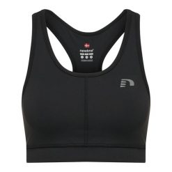 Stanik do biegania Newline core athletic. Czarne biustonosze Newline, bez wzorów, z dzianiny. Za 200.50 zł.