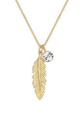 Elli Damski wisiorek z piórami Boho z kryształami srebro 925 Sterling Silver Naszyjniki 1 ct. Szare naszyjniki damskie Elli, srebrne. Za 183.99 zł.