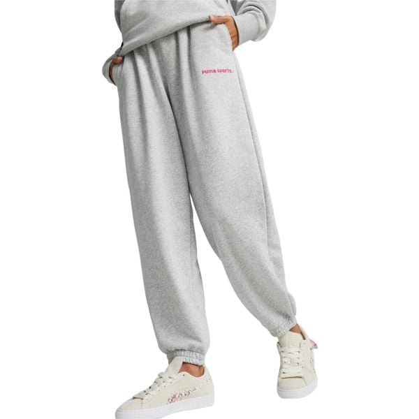Spodnie damskie Puma Team Sweatpants Tr. Szare spodnie dresowe damskie Puma, z bawełny, na fitness i siłownię. Za 290.00 zł.