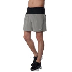 Szorty Mizuno Active. Szare szorty męskie Mizuno, bez wzorów, z meshu. Za 233.00 zł.