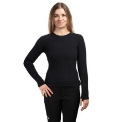 Koszulka Trekkingowa Damska Naturehike Crew Neck Reversible Women czarna m. Czarne bluzki damskie NATUREHIKE, m, bez wzorów, sportowe, bez kołnierzyka, bez ramiączek. Za 198.99 zł.