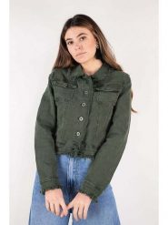 Tamba Kurtka dżinsowa w kolorze zielonym rozmiar: 36. Zielone kurtki damskie Tamba, bez wzorów, bez kaptura. Za 147.91 zł.