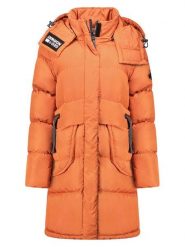 Geographical Norway Kurtka zimowa "Dalmira" w kolorze pomarańczowym rozmiar: XL. Pomarańczowe kurtki damskie Geographical Norway, na zimę, xl, bez wzorów, z puchu, bez kaptura. Za 343.73 zł.