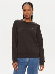 Tommy Jeans Bluza Flag DW0DW19726 Czarny Regular Fit. Czarne bluzy bez kaptura damskie Tommy Jeans, xs, z bawełny. Za 179.99 zł.