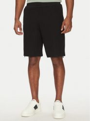 EA7 Emporio Armani Szorty materiałowe 7M000143 AF13538 UC001 Czarny Regular Fit. Czarne szorty męskie EA7 Emporio Armani, bez wzorów, z bawełny. Za 299.99 zł.