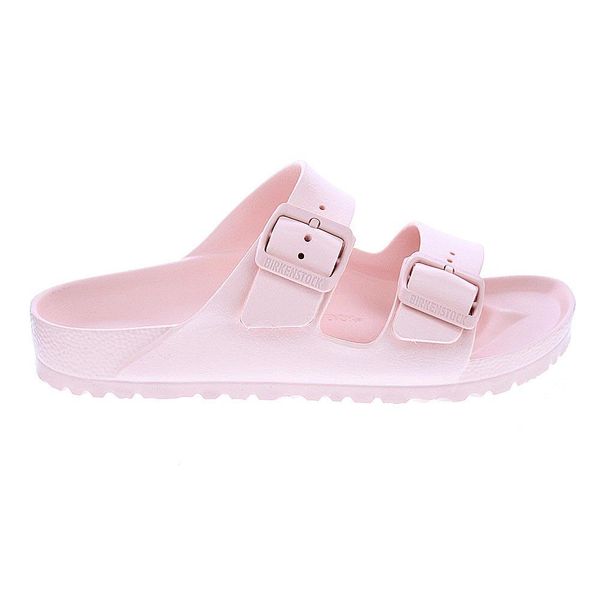 Klapki damskie Birkenstock Arizona Eva. Czerwone klapki damskie Birkenstock, bez wzorów, z materiału, bez obcasa. Za 376.00 zł.