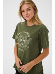 CULTURE Koszulka w kolorze zielonym rozmiar: XXL. Zielone t-shirty damskie Culture, xxl, bez wzorów, bez kołnierzyka. Za 60.99 zł.