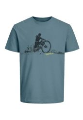 T-shirt z rowerowym printem, Comfort Fit, T-DAREN. T-shirty męskie Volcano, l, bez wzorów, z bawełny, bez kołnierzyka. Za 59.99 zł.