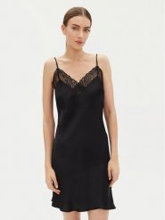 Chantelle Koszula nocna Legend C17WW5 Czarny Regular Fit. Czarne koszule nocne damskie Chantelle, bez wzorów, z wiskozy. Za 389.99 zł.