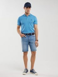 BIG STAR Koszulka polo w kolorze błękitnym rozmiar: XL. Niebieskie koszulki polo męskie Big Star, xl, bez wzorów, bez ramiączek. Za 92.21 zł.