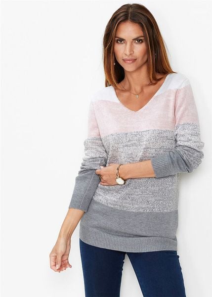 Długi sweter z kaszmirem. Czerwone swetry klasyczne damskie bonprix, z kaszmiru, bez kołnierzyka. Za 127.99 zł.