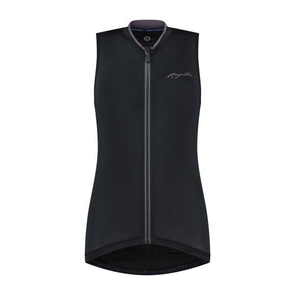 Koszulka rowerowa damska bez rękawów Rogelli Essential. Czarne topy sportowe damskie Rogelli, l, bez wzorów, z materiału, bez ramiączek. Za 214.00 zł.