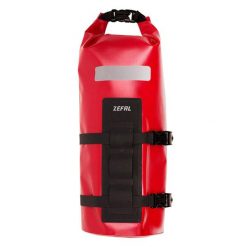 Wodoodporna torba na rower Zefal Adventure. Czerwone torebki klasyczne damskie ZEFAL, bez wzorów, z materiału, bez dodatków. Za 189.16 zł.
