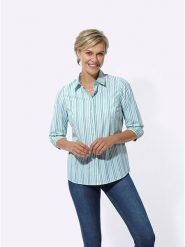 WITT WEIDEN Koszula w kolorze błękitno-zielonym rozmiar: 42. Niebieskie koszule damskie WITT WEIDEN, bez wzorów, bez kołnierzyka, bez ramiączek. Za 32.95 zł.