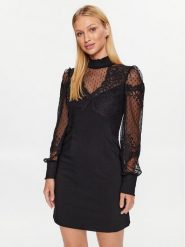 Morgan Sukienka koktajlowa Ronan Czarny Slim Fit. Czarne sukienki damskie Morgan, bez wzorów, z syntetyku, wizytowe, bez kołnierzyka, bez ramiączek. Za 449.99 zł.