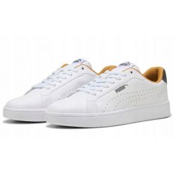 Buty Sportowe Męskie Puma Grounded Perf. Białe buty sportowe na co dzień męskie Puma, z materiału, bez zapięcia, na fitness i siłownię. Za 201.99 zł.