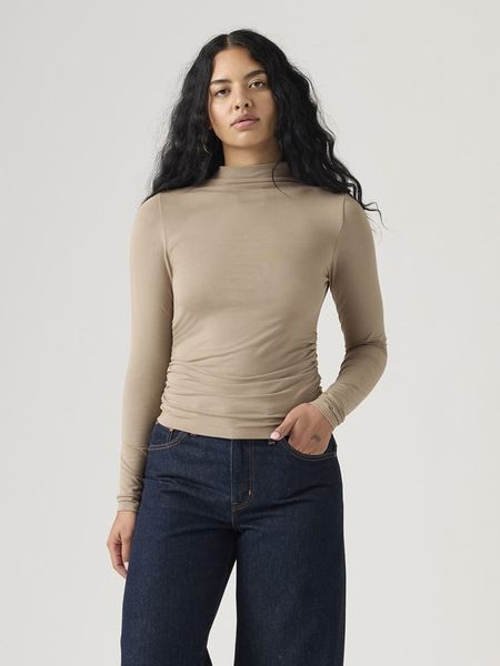 Levi's Koszulka w kolorze beżowym rozmiar: M. Brązowe bluzki damskie Levi's, m, bez wzorów, bez kołnierzyka. Za 74.28 zł.