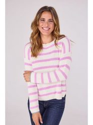 LIEBLINGSSTÜCK Sweter "Annika" w kolorze biało-jasnoróżowym rozmiar: 42. Białe swetry klasyczne damskie LIEBLINGSSTÜCK, z bawełny, bez kołnierzyka. Za 206.42 zł.