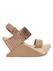 United Nude Sandały Delta Wedge Puffier 10988971188 Beżowy. Brązowe sandały damskie United Nude, bez wzorów, ze skóry, bez obcasa, na koturnie. Za 1,269.00 zł.