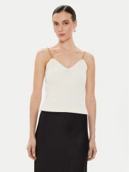 Morgan Top 241-MUSTO Écru Slim Fit. Topy damskie Morgan, l, bez wzorów, z syntetyku, bez kołnierzyka. Za 129.99 zł.