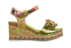 Sandały Laura Vita Hacdeo 09 Moutarde 202044, Zielony, Skóra naturalna - 40. Zielone sandały damskie Laura Vita, bez wzorów, z materiału, bez obcasa, na koturnie. W wyprzedaży za 206.10 zł.