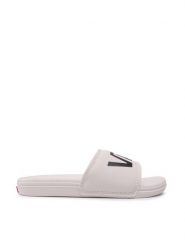 Vans Klapki La Costa Slide-On VN0A5HFEX0Z1 Biały. Białe klapki damskie Vans, bez wzorów, ze skóry, bez obcasa. Za 119.99 zł.