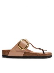 Birkenstock Japonki Gizeh 1026572 Beżowy. Brązowe klapki damskie Birkenstock, bez wzorów, ze skóry, bez obcasa. Za 719.99 zł.