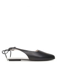 Calvin Klein Sandały Ballerina Sling Back Lth HW0HW02655 Czarny. Czarne sandały damskie CALVIN KLEIN, bez wzorów, ze skóry, bez obcasa, na płaskiej podeszwie. Za 279.99 zł.