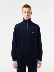Lacoste Bluza SH1927 Granatowy Classic Fit. Niebieskie bluzy bez kaptura męskie Lacoste, m, z bawełny. Za 512.99 zł.