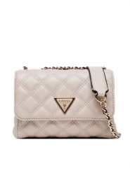 Guess Torebka Giully II Mini HWQG96 73740 Beżowy. Brązowe torebki klasyczne damskie Guess, z aplikacjami, ze skóry, bez dodatków. Za 439.99 zł.