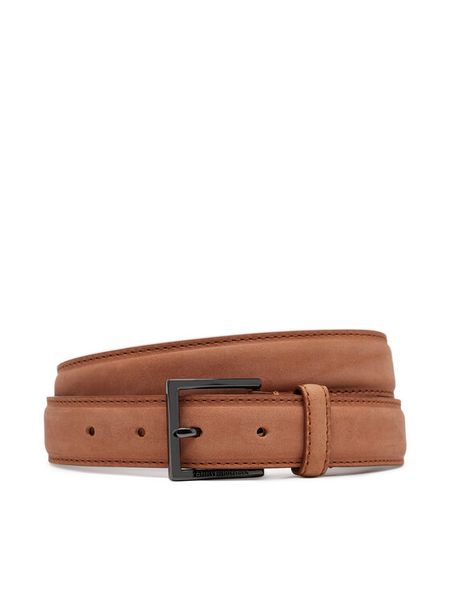 Tommy Hilfiger Pasek Męski AM0AM13378 Brązowy. Brązowe paski męskie Tommy Hilfiger, bez wzorów, ze skóry. Za 219.99 zł.
