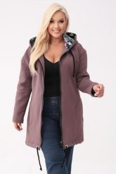 Brązowa bluza z kapturem Flora PLUS SIZE XXL OVERSIZE. Brązowe bluzy z kapturem damskie Moda Size Plus Iwanek, na jesień, m, z bawełny. Za 339.90 zł.