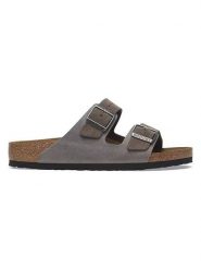 Birkenstock Skórzane klapki "Arizona" w kolorze antracytowym rozmiar: 45. Czarne klapki i japonki męskie Birkenstock. Za 438.21 zł.