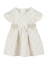 Karl Lagerfeld Kids Sukienka codzienna Z30515 S Écru Regular Fit. Sukienki dziewczęce Karl Lagerfeld Kids, bez wzorów, z syntetyku, bez ramiączek. Za 299.99 zł.